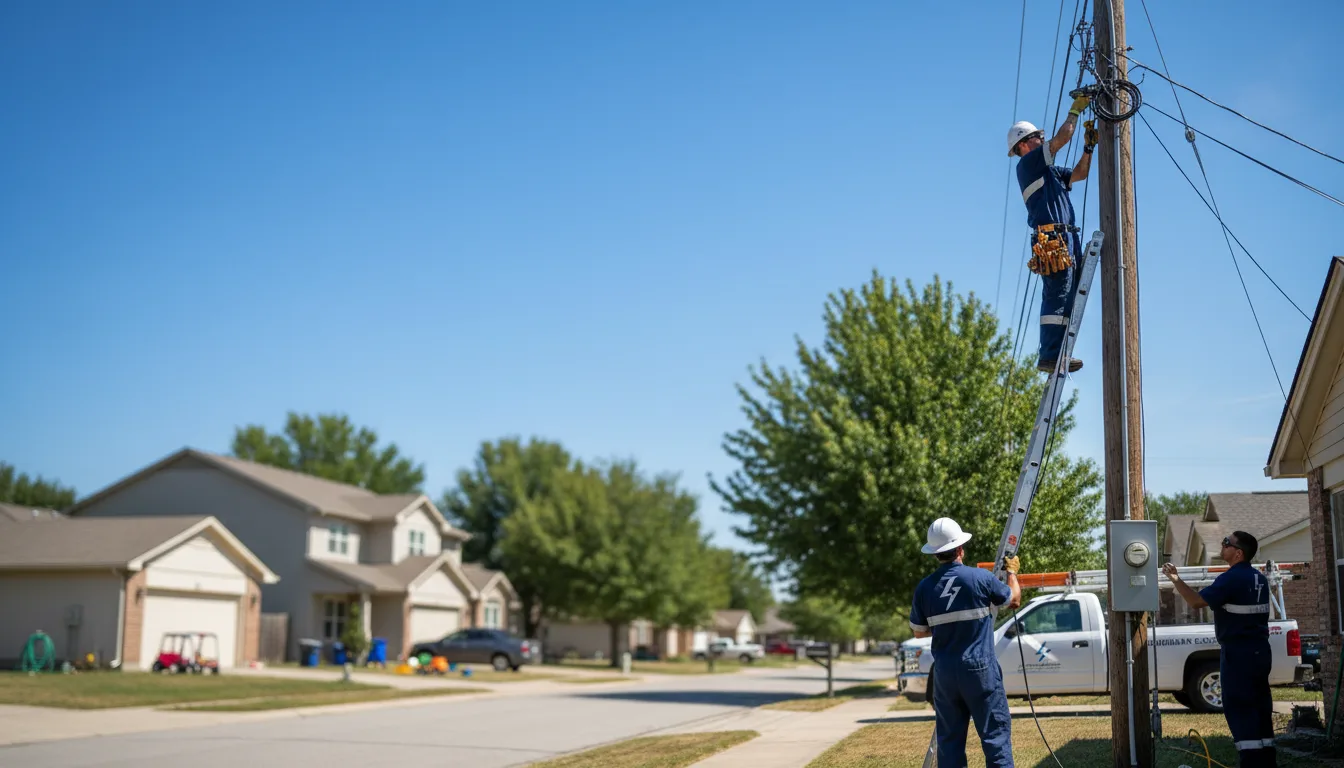 Residential electrician providing installation services in Kenton, OH